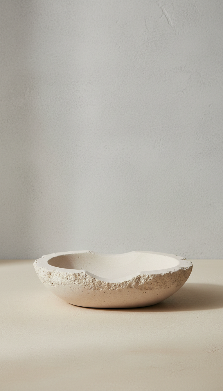 Sandstone Sculptural Accent Bowl