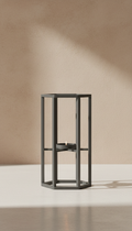 Charcoal Metal Geometric Candleholder